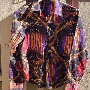 Lauren Ralph Lauren Equestrian Cotton Button-Up Bl